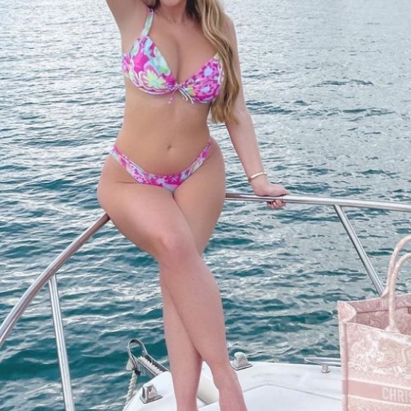 2 PIECE FOR LOVE & LEMONS Lizzy Floral Underwire Swim Top & Bottom set - Picture 11 of 16